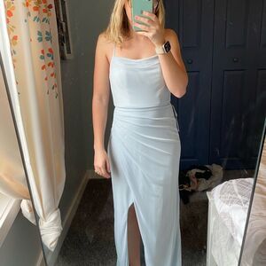 Azazie Kalea Bridesmaid Dress in Sky Blue